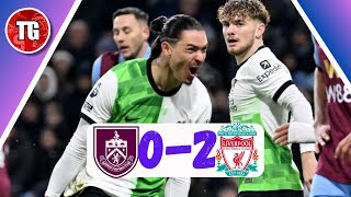 BURNLEY 02 LIVERPOOL LIVE MATCH REVIEW amp HIGHLIGHTS [upl. by Fenton]