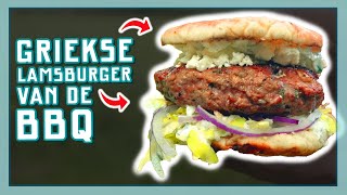 GRIEKSE BURGER MET LAM BUITEN KOKEN  EtenmetNick  How to [upl. by Takken]