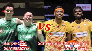 Badminton Satwiksairaj RankireddyChirag Shetty IND vs MAS Aaron ChiaSoh Wooi Yik Semifinal [upl. by Anirbaz629]