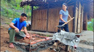 Building a bathroom foundation with cement creates the perfect dream home  Cuongs Life Diary [upl. by Obidiah257]