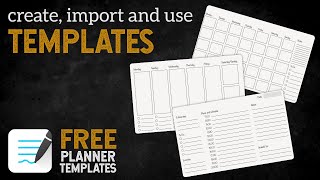 Creating and importing notebook templates  Goodnotes 5 iPad tutorial  Free planner templates [upl. by Arella]