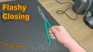 Flashy Closing  Intermediate Balisong Tutorial [upl. by Stone]