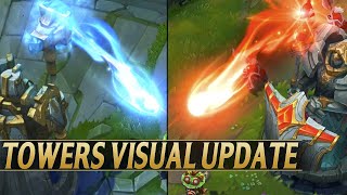 NEW TOWERS VISUAL EFFECTS UPDATE COMPARISON  League of Legends [upl. by Padraig]