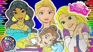 BONNE ANNÉE 2024 Comment Colorier les PRINCESSES DISNEY ElsaJasmineRaiponceHAPPY NEW YEAR 2024 [upl. by Azitram]