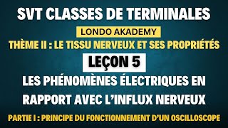 SVT TS2  THÈME II  LEÇON 5  PRINCIPE DE FONCTIONNEMENT DUN OSCILLOSCOPE [upl. by Humph664]