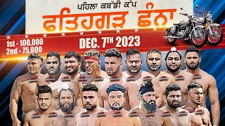 Live Kabaddi  Fatehgarh Channa Kabaddi Cup 2023 [upl. by Jensen]