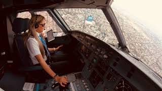 Airbus A320 Landing  Girl Pilot Landing in MEX 05R  3 minutes of aviation [upl. by Cati]