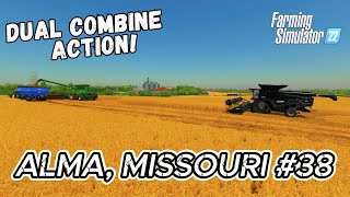 Final Barley Harvest Two Harvesters in Action  ALMA MISSOURI FS22 4K Timelapse amp Montage [upl. by Sexela]