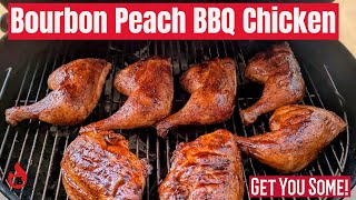 Delicious Grilled Chicken With Bourbon Peach BBQ Glaze  Peach BBQ Chicken [upl. by Yee448]