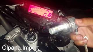 Instalacion foco led H4 en moto yamaha fazer FI [upl. by Brost22]