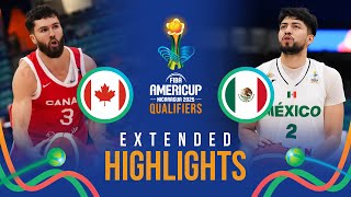 Canada 🇨🇦 vs Mexico 🇲🇽  Extended Highlights  FIBA AmeriCup 2025 Qualifiers [upl. by Noreen]