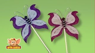 Arts amp Crafts  How to Make a Butterfly Bookmark [upl. by Nailij851]