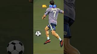 AI vs IRL Ronaldos Stunning Dribbling Against Romas Defense shorts [upl. by Yelkreb]