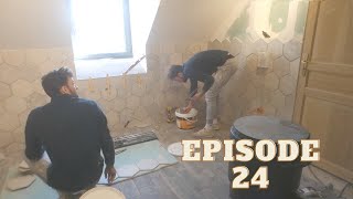 EPISODE 24 RENOVATION  ON CONTINUE LA FAÏENCE DE LA SALLE DE BAIN [upl. by Einnal]