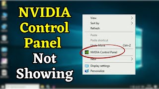 NVIDIA Control Panel Not Showing or Missing in Windows 1011 [upl. by Irby]