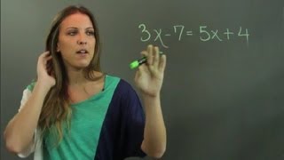 How to Solve Linear Equations With Variables on Both Sides  Linear Algebra Education [upl. by Adnirim738]