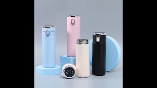 Smart insulated water bottle with LED display [upl. by Atinoj]