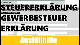 Gewerbesteuererklärung 2016 Elster  Elster Tutorial  Steuererklärung selber machen [upl. by Cirone368]