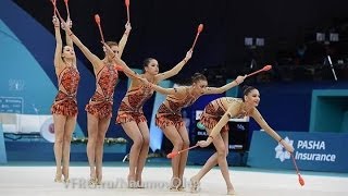 Bulgaria 10 clubs Final  European Championships Baku 2014 [upl. by Itsym]