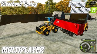 Multiplayer Silage Work And Corn Forage Harvesting  Riverbend Springs  FS25 [upl. by Atiragram141]