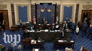 Senators escorted out of chamber as proTrump supporters storm the US Capitol [upl. by Olenolin]