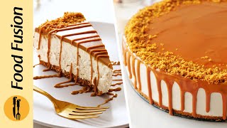 Lotus Cream Cheese Cake  No Bake Recipe By Food Fusion [upl. by Dyanne]