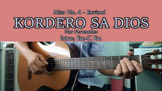 Kordero Sa Dios  Misa No 4  Nars Fernandez  Guitar Chords [upl. by Aelat799]