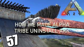 WE MADE ALPHA TRIBE QUIT ARK  turret quetz [upl. by Aleicarg]