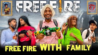 Free Fire With Family  Bangla Funny Video  Omor On Fire  Its Omor [upl. by Leunam]