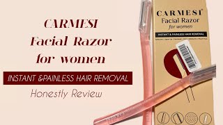 Carmesi facial Razor Review for women Instant amp painless hair removal glamwithtansira [upl. by Llenwahs]