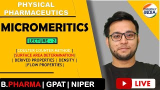 MICROMERITICS  L2  COULTER COUNTER METHOD  SURFACE AREA DETERMINATIONS  DERIVED PROPERTIES [upl. by Odradlig]