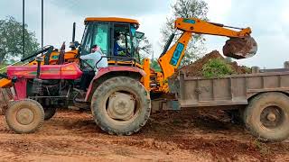 Tractor videos of daily Load Routine life with JCB Machine work Sonalika Tractorvideos [upl. by Yablon]