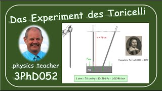 Physik 3PhD052 Das Experiment des Torricelli [upl. by Bayer]