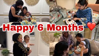 Happy 6 months Ruhaan❤️ Ruhaan ka pehla semi solid meal  6 months of motherhood  Shoaib Ibrahim [upl. by Dolley]