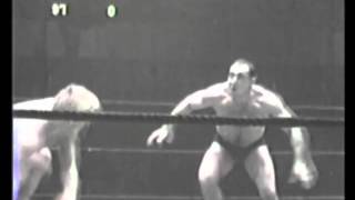 Johnny Valentine vs Antonino Argentina Tony Rocca 1950s professional wrestling match [upl. by Blakely790]