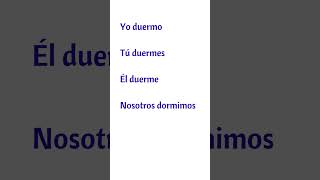 Conjugation of the verb “dormir” to sleep [upl. by Sturges]