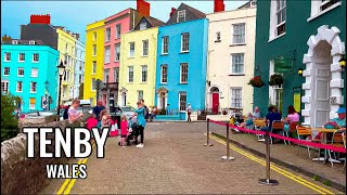 Tenby Wales🏴󠁧󠁢󠁷󠁬󠁳󠁿 the most beautiful village in Wales🌞Tenby village 🏖 4k walking video countryside [upl. by Delanos577]