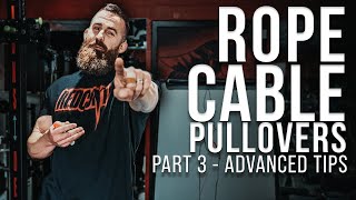 Rope Pullovers for Lats  Muscle Building Exercise Library  Pt3 Advanced tips w Hypertrophy Coach [upl. by O'Malley550]