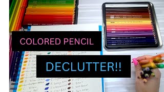 Colored Pencil Declutter and Swatch [upl. by Ahsiemak]