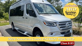 2024 American Coach Patriot AWD MD4 ECOFREEDOM 1080 AH of LITHIUM Class B RV Walkthrough [upl. by Sterling]