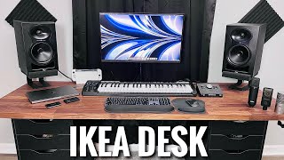 IKEA HACK DESK  The PERFECT Desk For Your Home Studio [upl. by Carrel]