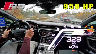 950HP AUDI RS7 C8 is YOUR WORST ENEMY on the AUTOBAHN [upl. by Goody]