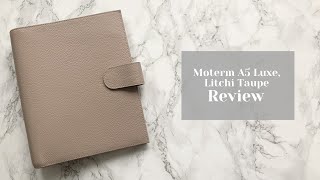 Moterm A5 Luxe Litchi Taupe Planner Review  Ali Express Planner  Minimal Planning [upl. by Eirffej]