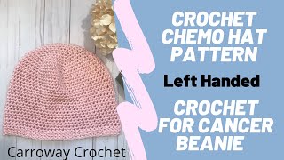 Crochet chemo hat How to crochet a hat tutorial [upl. by Eberhart]