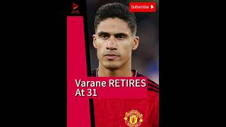 Raphael Varane RETIRES AT 31 ⚽️ premierleague manchesterunited [upl. by Terle]