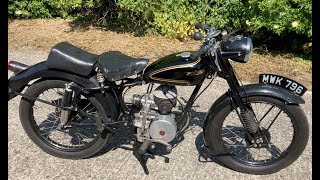 Francis Barnett Falcon 200  Walk Around and Short Ride Out Classic Motorcycle [upl. by Jocko]