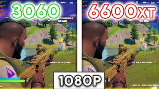 3060 vs 6600 XT  Fortnite 1080p Competitive Settings Benchmark [upl. by Molly]