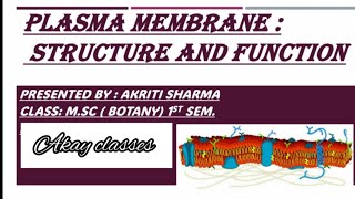 Plasma membrane Structure and Function  Cell Membrane  Plasmalemma [upl. by Beverlie907]