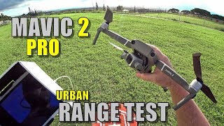 DJI Mavic 2 PRO Range Test  How Far Will It Go Light Urban [upl. by Alig]