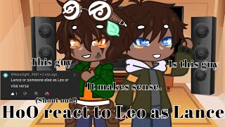 PjoHoO react to Leo as Lance from Voltron Voltron × HoO crossover Klance CHECK DESC OG [upl. by Jaeger]